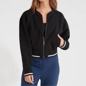 Varley Black Bomber Jacket